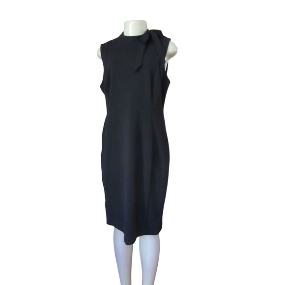 New, Calvin Klein Sleeveless Seamed Sheath w Tie Neck SZ 14 - Picture 1 of 9